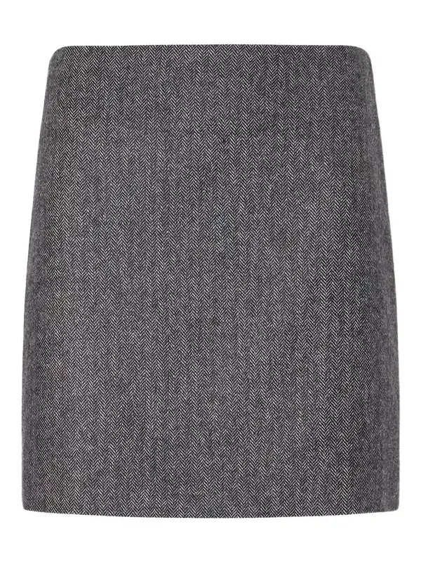 Coci Herringbone Wool-blend Mini Skirt Coci Herringbone Wool-blend Mini Skirt