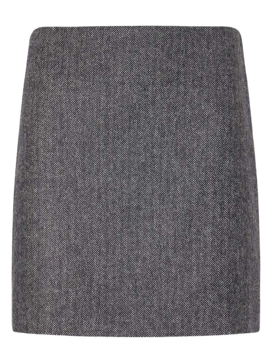 Coci Herringbone Wool-blend Mini Skirt Coci Herringbone Wool-blend Mini Skirt