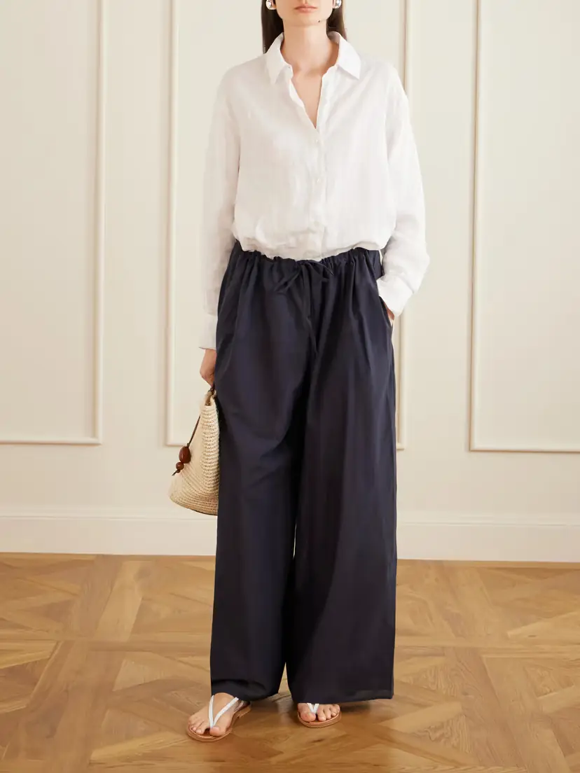 Les Vacances D’Irina The Pantaloons Cotton-poplin Wide-leg Pants | Thumbnail 2 Les Vacances D’Irina The Pantaloons Cotton-poplin Wide-leg Pants | Thumbnail 2