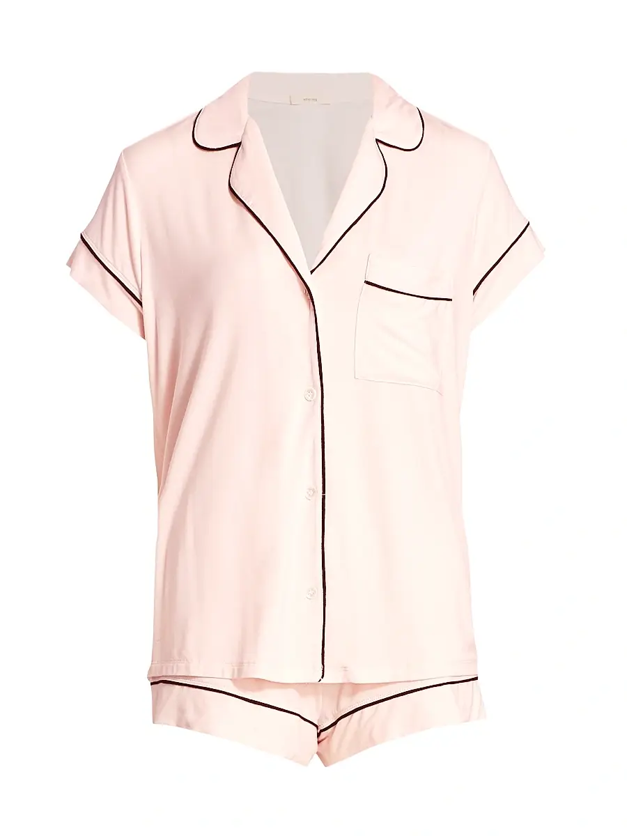 Eberjey Women's Gisele 2-Piece Shortie Pajama Set - Sorbet Black - Size XL | Image 1 Eberjey Women's Gisele 2-Piece Shortie Pajama Set - Sorbet Black - Size XL | Image 1