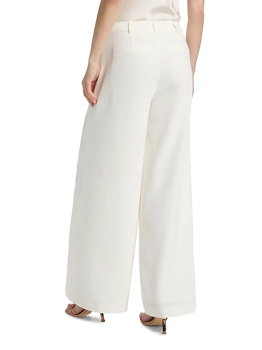 Cinq à Sept Women's Roxane Embroidered Wide-Leg Pants | Thumbnail 5 Cinq à Sept Women's Roxane Embroidered Wide-Leg Pants | Thumbnail 5