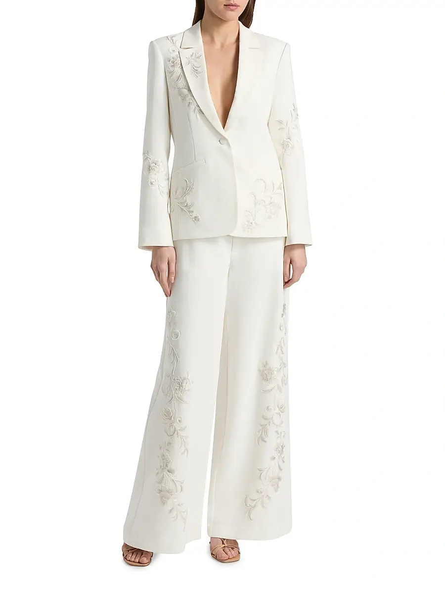 Cinq à Sept Women's Karlie Embroidered Blazer | Thumbnail 2 Cinq à Sept Women's Karlie Embroidered Blazer | Thumbnail 2