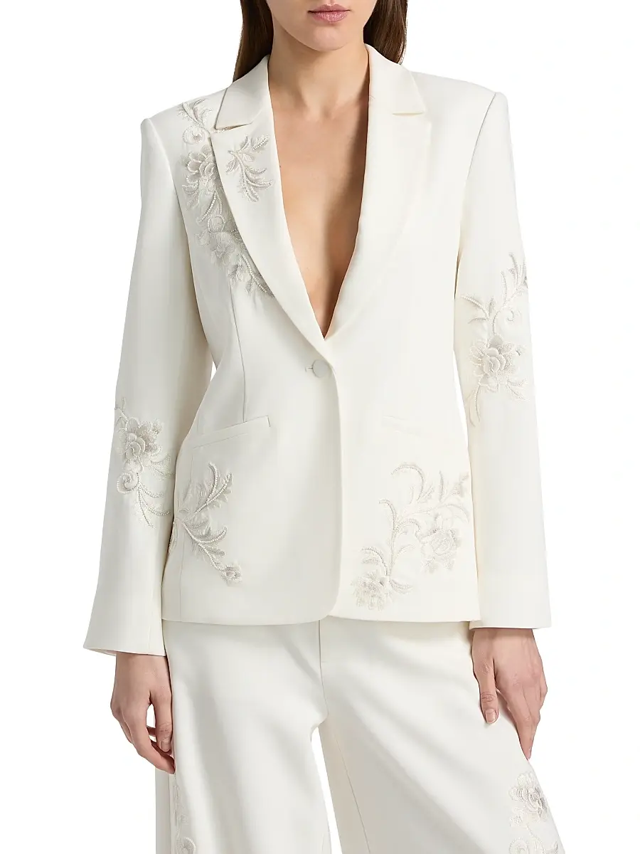 Cinq à Sept Women's Karlie Embroidered Blazer | Thumbnail 3 Cinq à Sept Women's Karlie Embroidered Blazer | Thumbnail 3