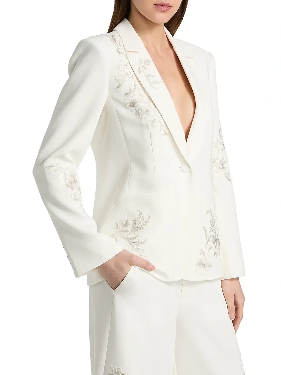 Cinq à Sept Women's Karlie Embroidered Blazer | Thumbnail 4 Cinq à Sept Women's Karlie Embroidered Blazer | Thumbnail 4