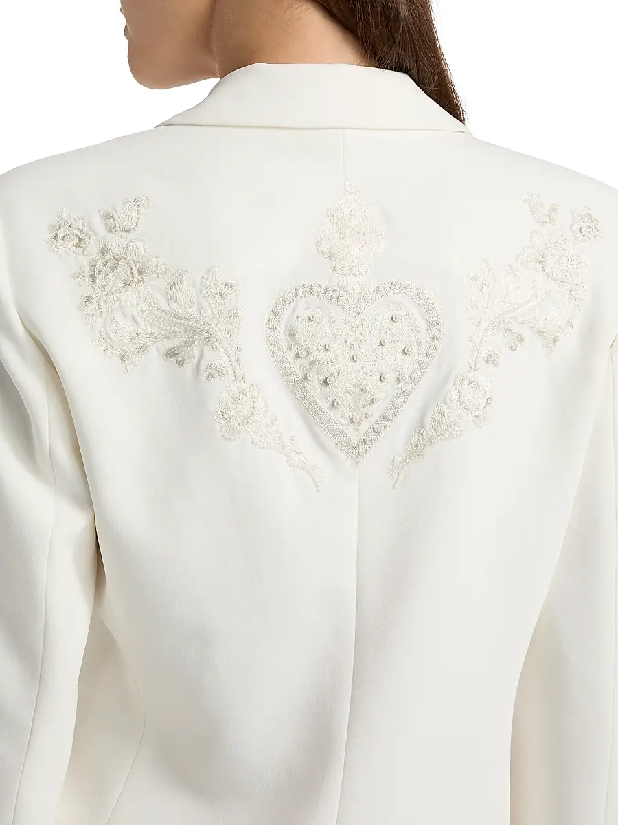 Cinq à Sept Women's Karlie Embroidered Blazer | Thumbnail 6 Cinq à Sept Women's Karlie Embroidered Blazer | Thumbnail 6