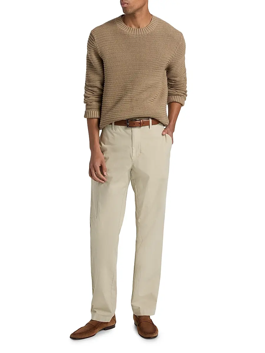 Vince Men's Knitted Cotton-Cashmere Crewneck Sweater | Thumbnail 2 Vince Men's Knitted Cotton-Cashmere Crewneck Sweater | Thumbnail 2