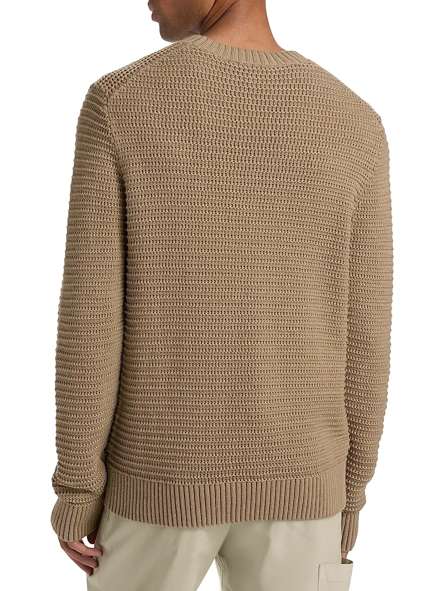 Vince Men's Knitted Cotton-Cashmere Crewneck Sweater | Thumbnail 5 Vince Men's Knitted Cotton-Cashmere Crewneck Sweater | Thumbnail 5