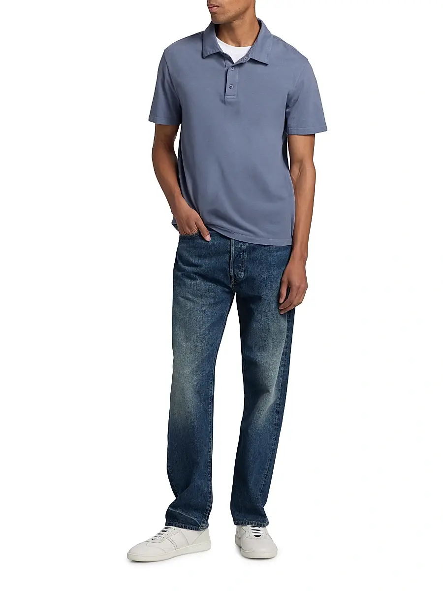 Vince Men's Garment-Dyed Polo Shirt | Thumbnail 2