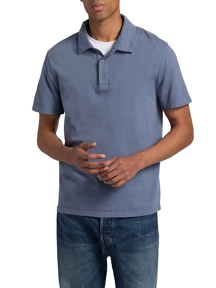 Vince Men's Garment-Dyed Polo Shirt | Thumbnail 3