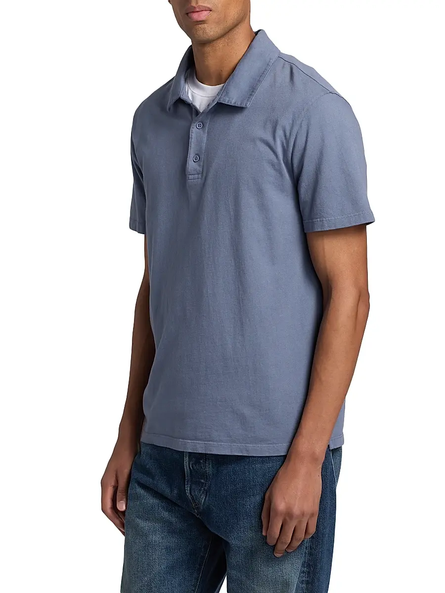 Vince Men's Garment-Dyed Polo Shirt | Thumbnail 4