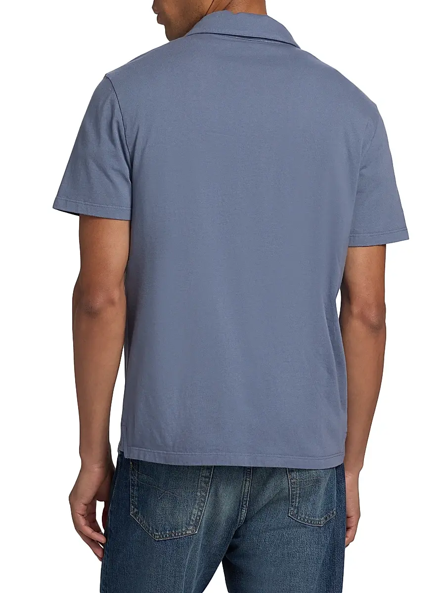 Vince Men's Garment-Dyed Polo Shirt | Thumbnail 5