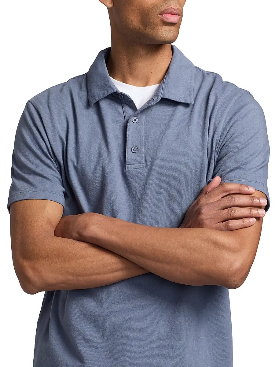 Vince Men's Garment-Dyed Polo Shirt | Thumbnail 6