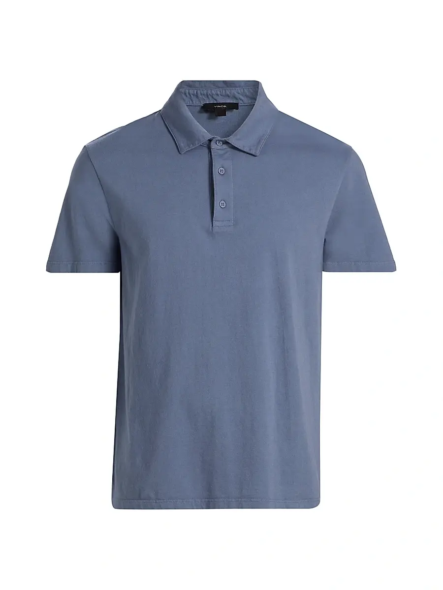 Vince Men's Garment-Dyed Polo Shirt | Image 1 Vince Men's Garment-Dyed Polo Shirt | Image 1
