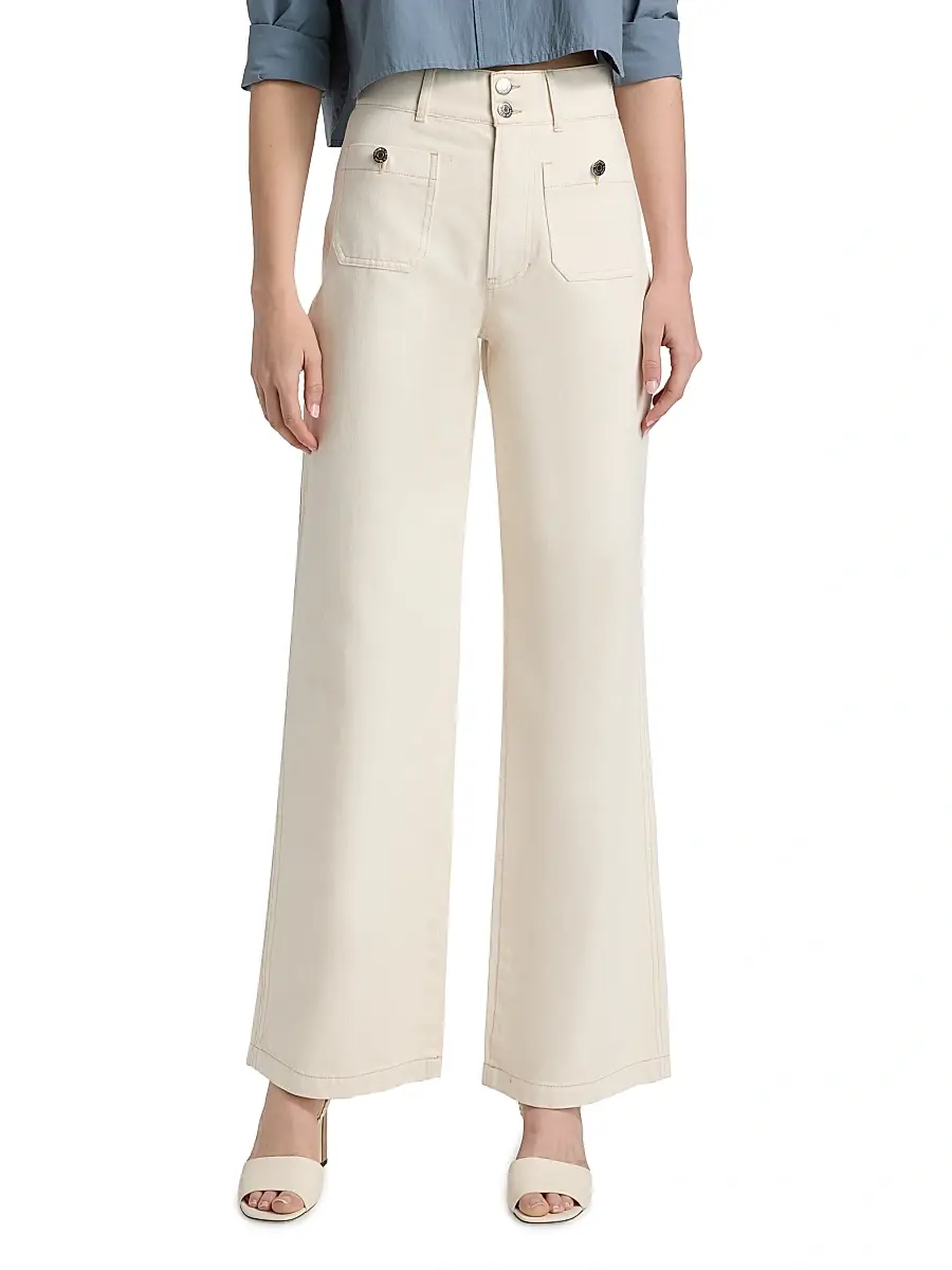 Veronica Beard Women's Taylor Cotton High-Rise Wide-Leg Jeans | Thumbnail 3 Veronica Beard Women's Taylor Cotton High-Rise Wide-Leg Jeans | Thumbnail 3