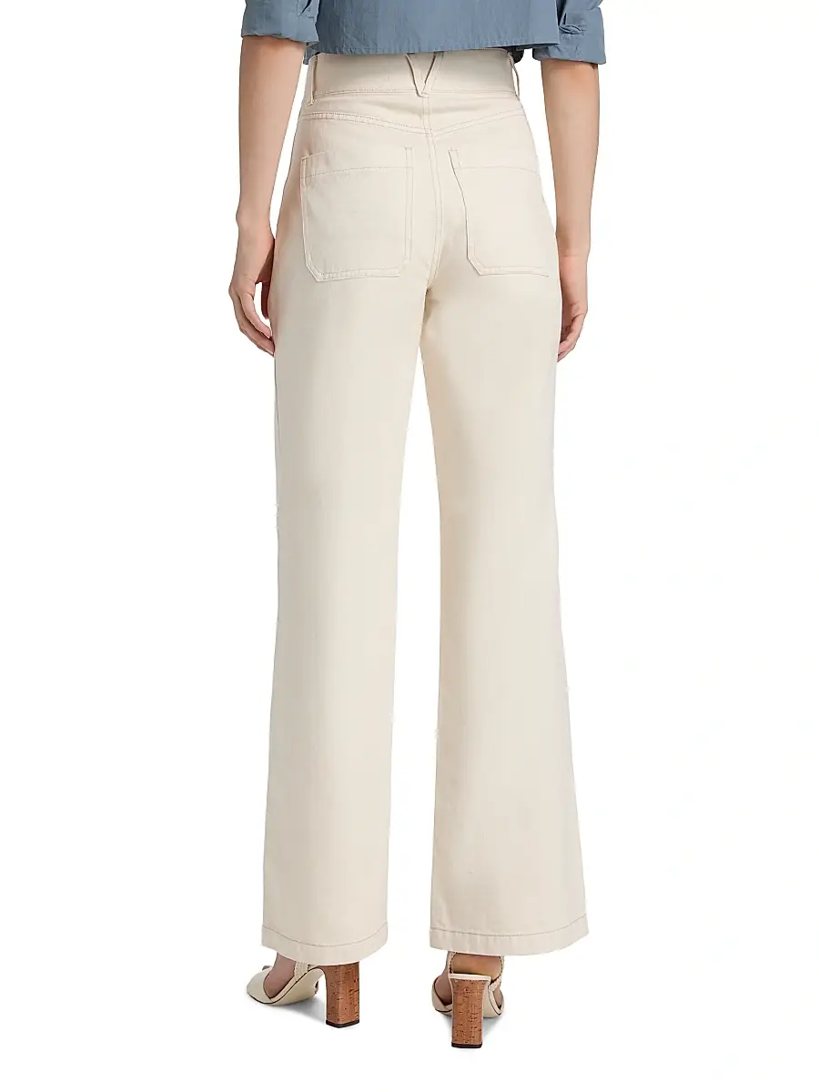 Veronica Beard Women's Taylor Cotton High-Rise Wide-Leg Jeans | Thumbnail 5 Veronica Beard Women's Taylor Cotton High-Rise Wide-Leg Jeans | Thumbnail 5