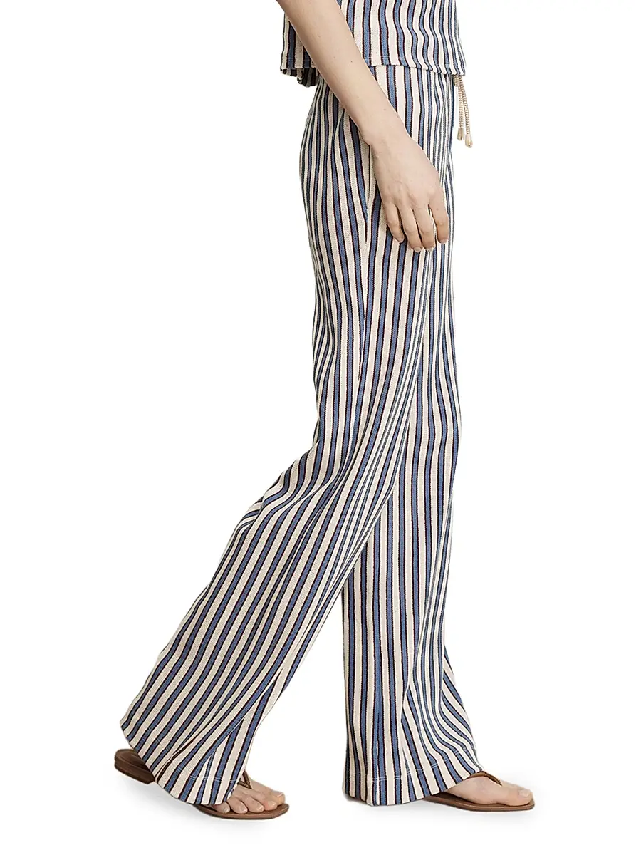 Veronica Beard Women's Zosia Striped Cotton-Blend Pants | Thumbnail 4 Veronica Beard Women's Zosia Striped Cotton-Blend Pants | Thumbnail 4