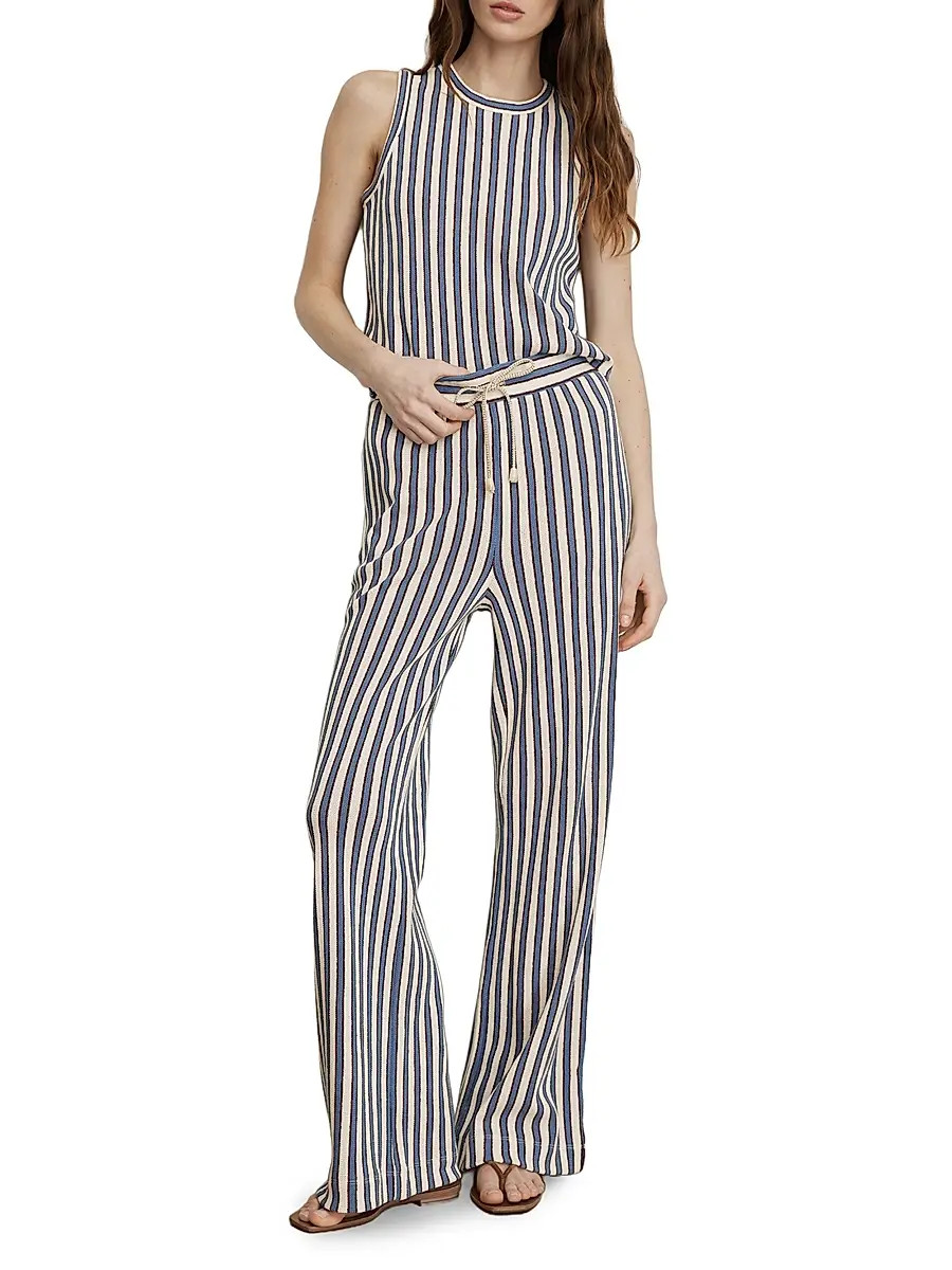Veronica Beard Women's Dravin Striped Cotton-Blend Sleeveless Top | Thumbnail 2 Veronica Beard Women's Dravin Striped Cotton-Blend Sleeveless Top | Thumbnail 2