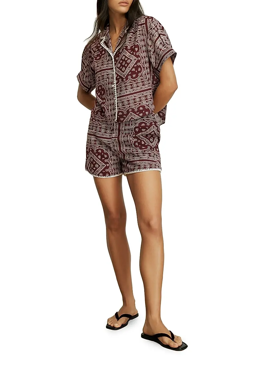 Veronica Beard Women's Ilene Cotton-Blend Top | Thumbnail 2