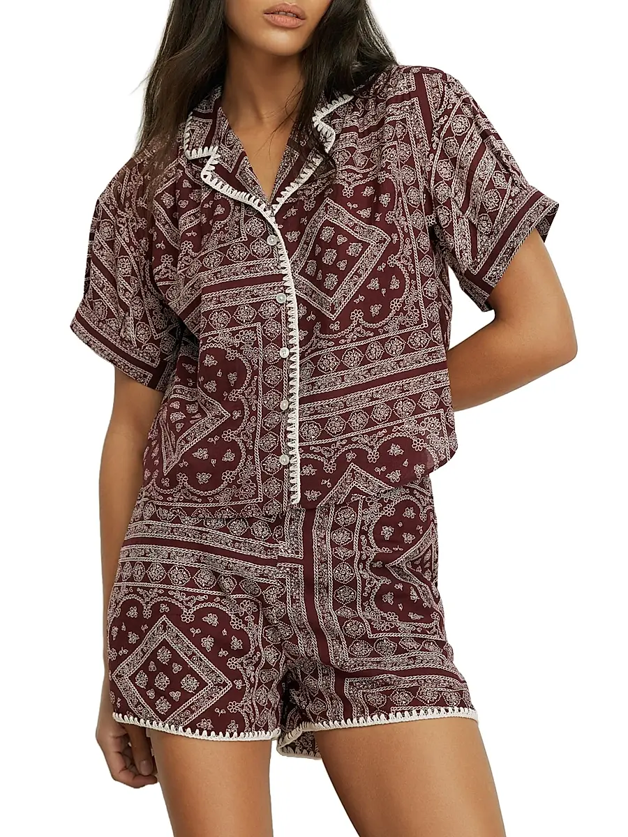 Veronica Beard Women's Ilene Cotton-Blend Top | Thumbnail 3