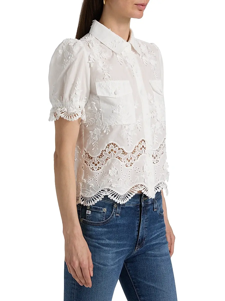 Generation Love Women's Mina 3D Voile Top | Thumbnail 4 Generation Love Women's Mina 3D Voile Top | Thumbnail 4