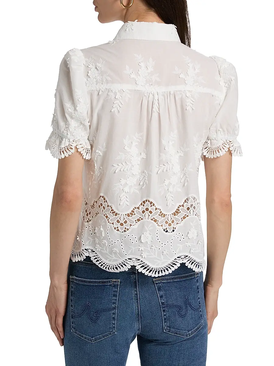 Generation Love Women's Mina 3D Voile Top | Thumbnail 5 Generation Love Women's Mina 3D Voile Top | Thumbnail 5