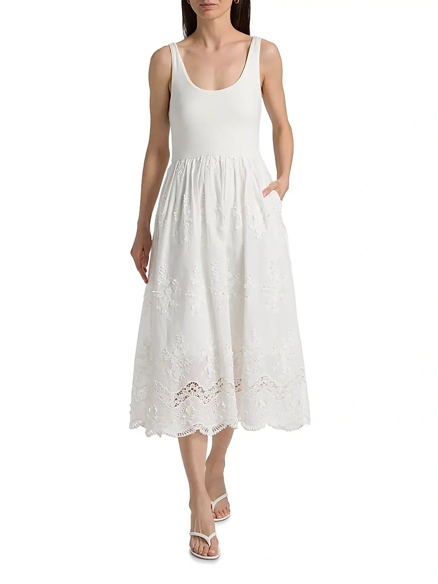 Generation Love Women's Leann 3D Voile Combo Midi-Dress | Thumbnail 2 Generation Love Women's Leann 3D Voile Combo Midi-Dress | Thumbnail 2