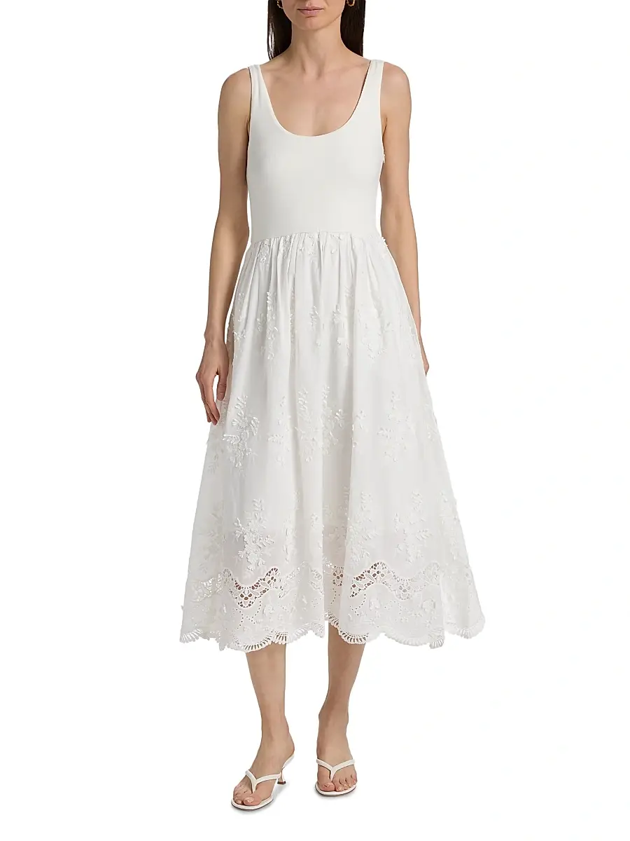 Generation Love Women's Leann 3D Voile Combo Midi-Dress | Thumbnail 3 Generation Love Women's Leann 3D Voile Combo Midi-Dress | Thumbnail 3