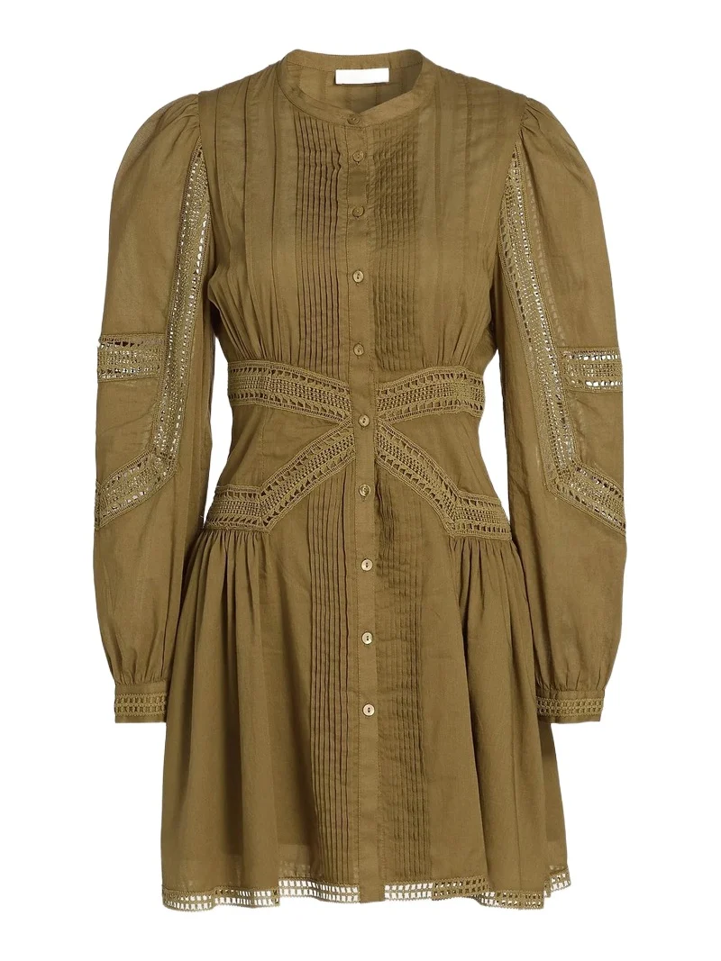 Women's Elysia Laced Cotton A-Line Minidress Women's Elysia Laced Cotton A-Line Minidress