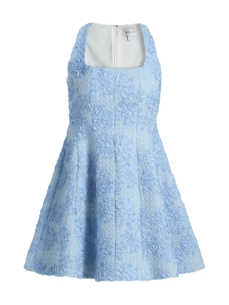 Women's Minna Flower Appliqué Tweed Minidress Women's Minna Flower Appliqué Tweed Minidress