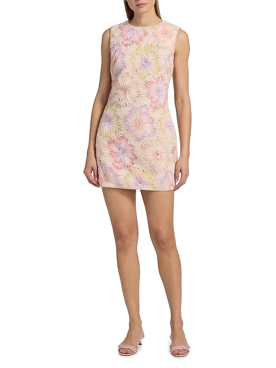 Milly Women's Ivette Floral Embroidered Minidress | Thumbnail 2 Milly Women's Ivette Floral Embroidered Minidress | Thumbnail 2