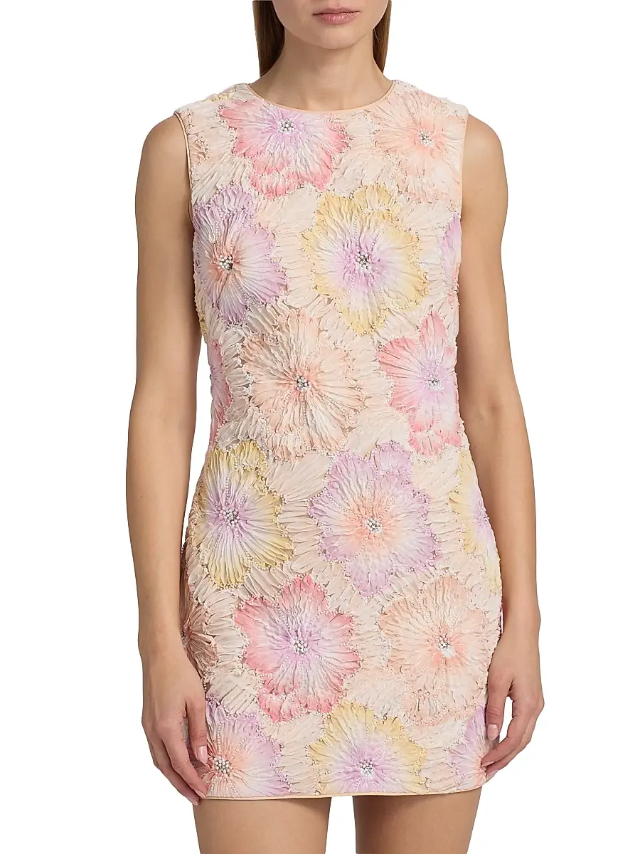 Milly Women's Ivette Floral Embroidered Minidress | Thumbnail 3 Milly Women's Ivette Floral Embroidered Minidress | Thumbnail 3