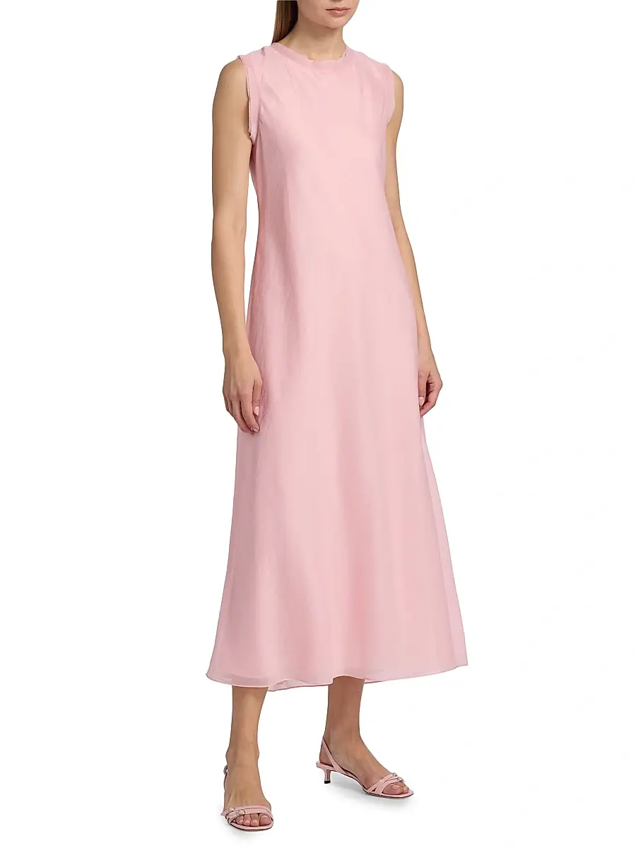 Milly Women's Linda Sleeveless Midi-Dress | Thumbnail 2 Milly Women's Linda Sleeveless Midi-Dress | Thumbnail 2