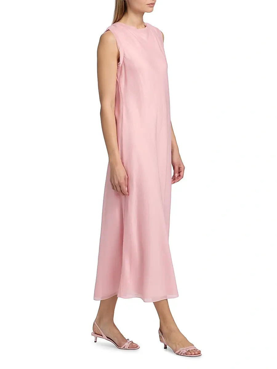 Milly Women's Linda Sleeveless Midi-Dress | Thumbnail 4 Milly Women's Linda Sleeveless Midi-Dress | Thumbnail 4