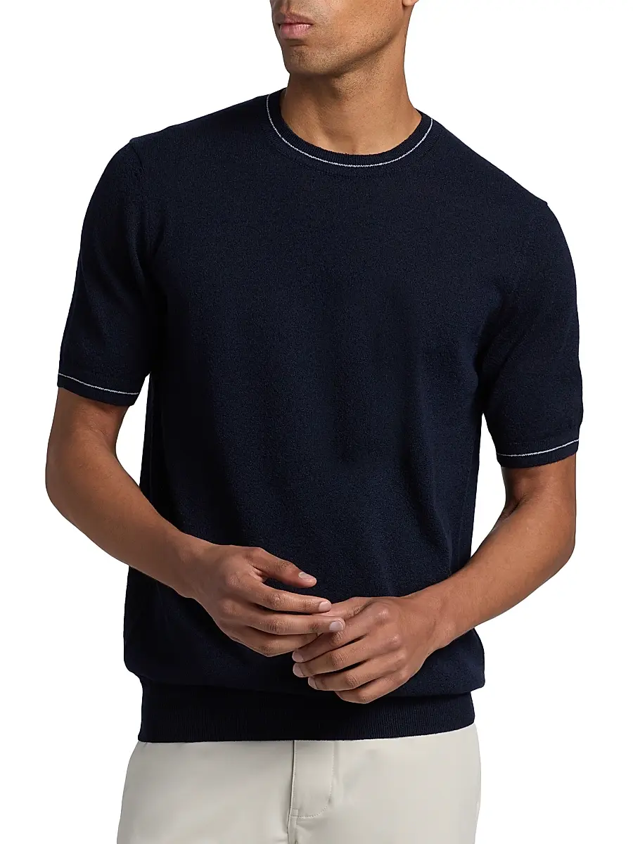 Saks Fifth Avenue Men's Bouclé Crewneck Top | Thumbnail 3 Saks Fifth Avenue Men's Bouclé Crewneck Top | Thumbnail 3