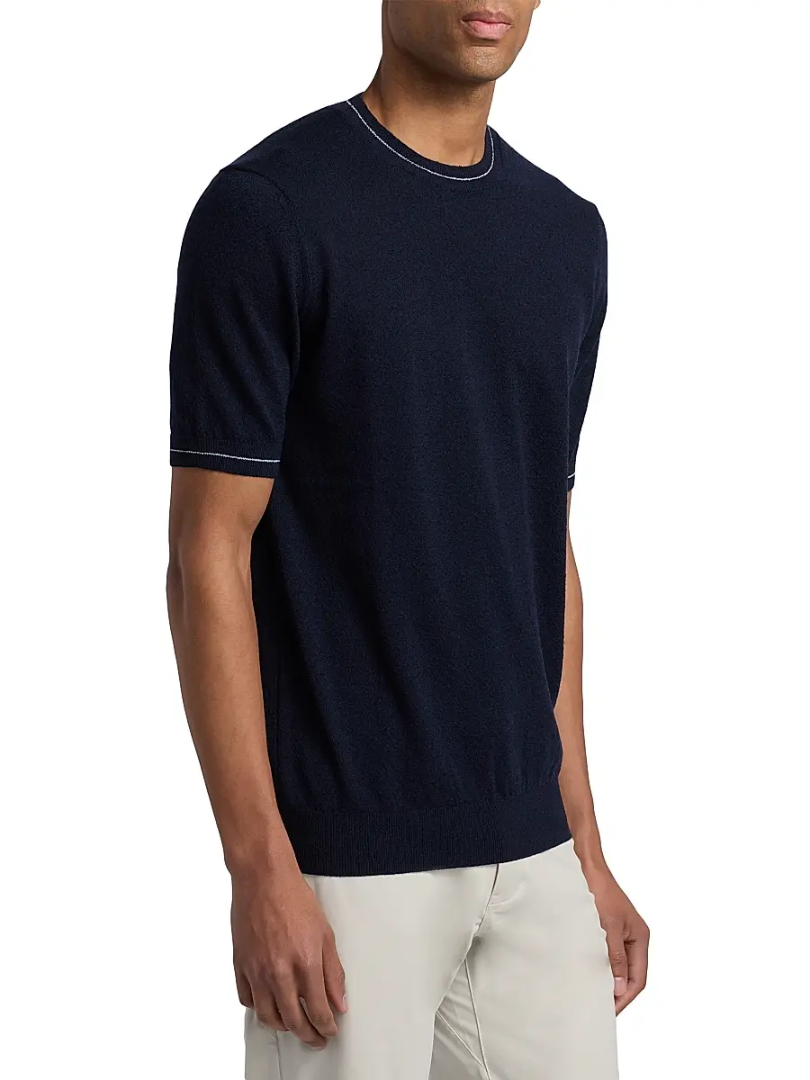 Saks Fifth Avenue Men's Bouclé Crewneck Top | Thumbnail 4 Saks Fifth Avenue Men's Bouclé Crewneck Top | Thumbnail 4