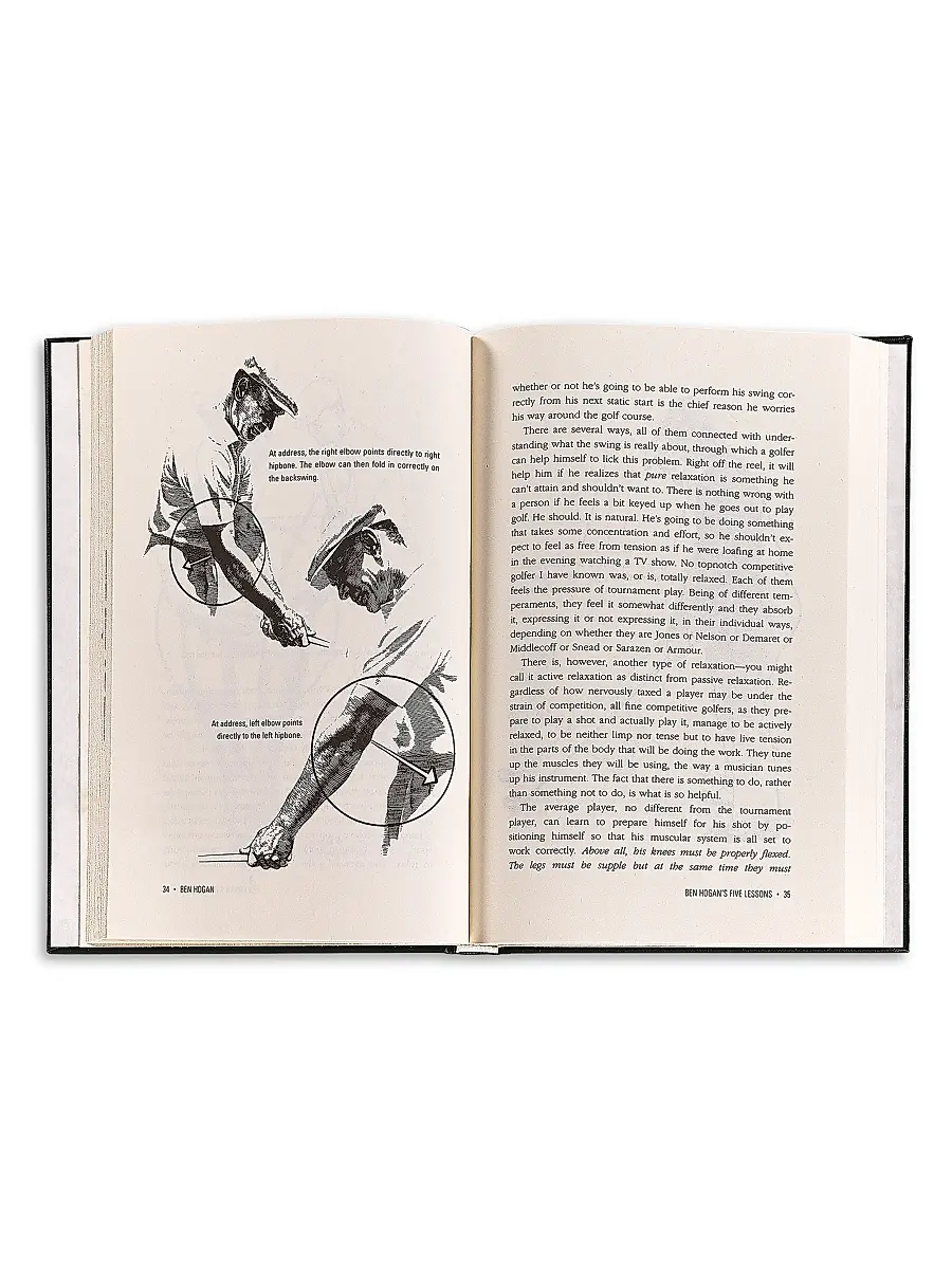 Graphic Image ''Ben Hogan's Five Lessons: The Modern Fundamentals of Golf'' Leather-Bound Hardcover Book | Thumbnail 4 Graphic Image ''Ben Hogan's Five Lessons: The Modern Fundamentals of Golf'' Leather-Bound Hardcover Book | Thumbnail 4