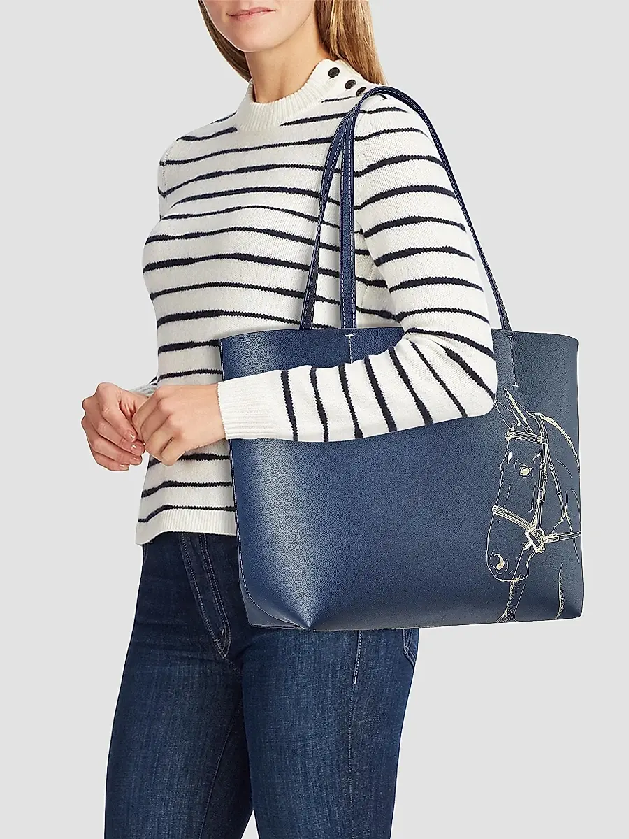 GiGi New York Women's Melissa Bamber x Hunter Horse-Embossed Leather Tote Bag | Thumbnail 2 GiGi New York Women's Melissa Bamber x Hunter Horse-Embossed Leather Tote Bag | Thumbnail 2