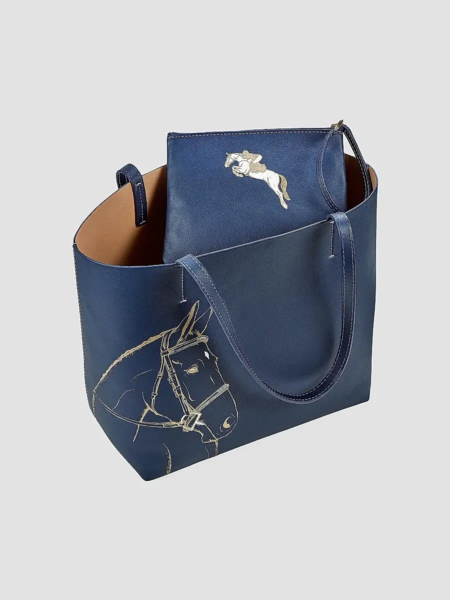 GiGi New York Women's Melissa Bamber x Hunter Horse-Embossed Leather Tote Bag | Thumbnail 3 GiGi New York Women's Melissa Bamber x Hunter Horse-Embossed Leather Tote Bag | Thumbnail 3