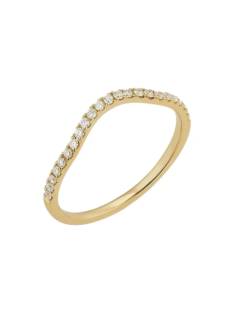Oradina Women's The Arc Diamond Stack Ring in 14K Yellow Gold - Gold | Image 1 Oradina Women's The Arc Diamond Stack Ring in 14K Yellow Gold - Gold | Image 1