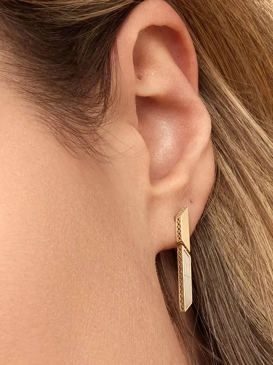 Oradina Women's 14K Yellow Gold Aurora Drop Earrings - Gold | Thumbnail 2 Oradina Women's 14K Yellow Gold Aurora Drop Earrings - Gold | Thumbnail 2