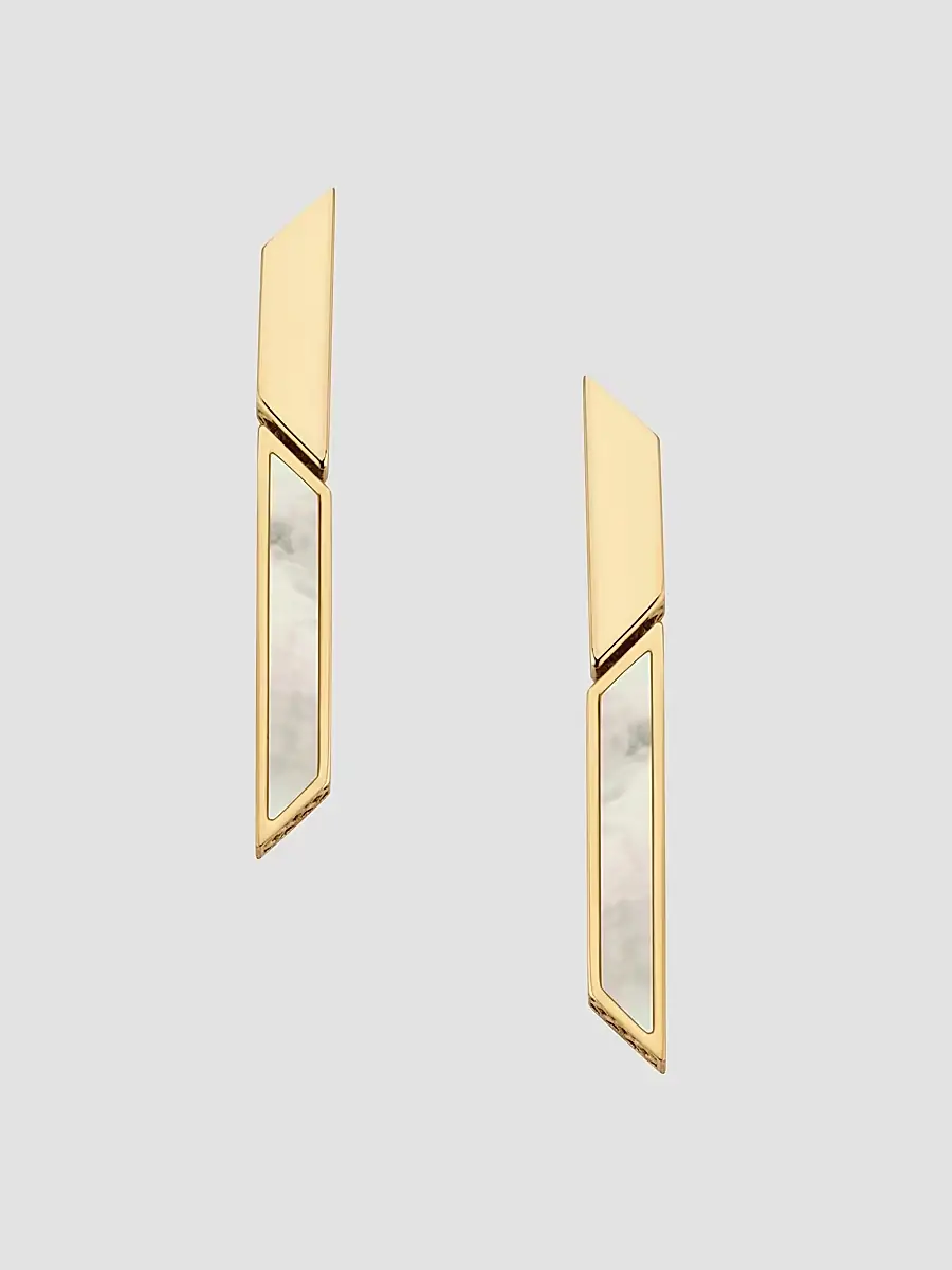 Oradina Women's 14K Yellow Gold Aurora Drop Earrings - Gold | Thumbnail 5 Oradina Women's 14K Yellow Gold Aurora Drop Earrings - Gold | Thumbnail 5
