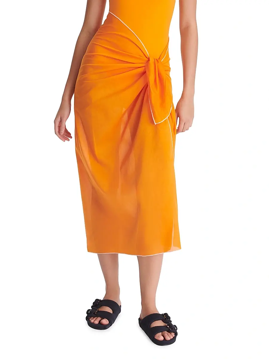 ERES Women's Cabine Cotton Sarong - Kumquat | Image 1 ERES Women's Cabine Cotton Sarong - Kumquat | Image 1
