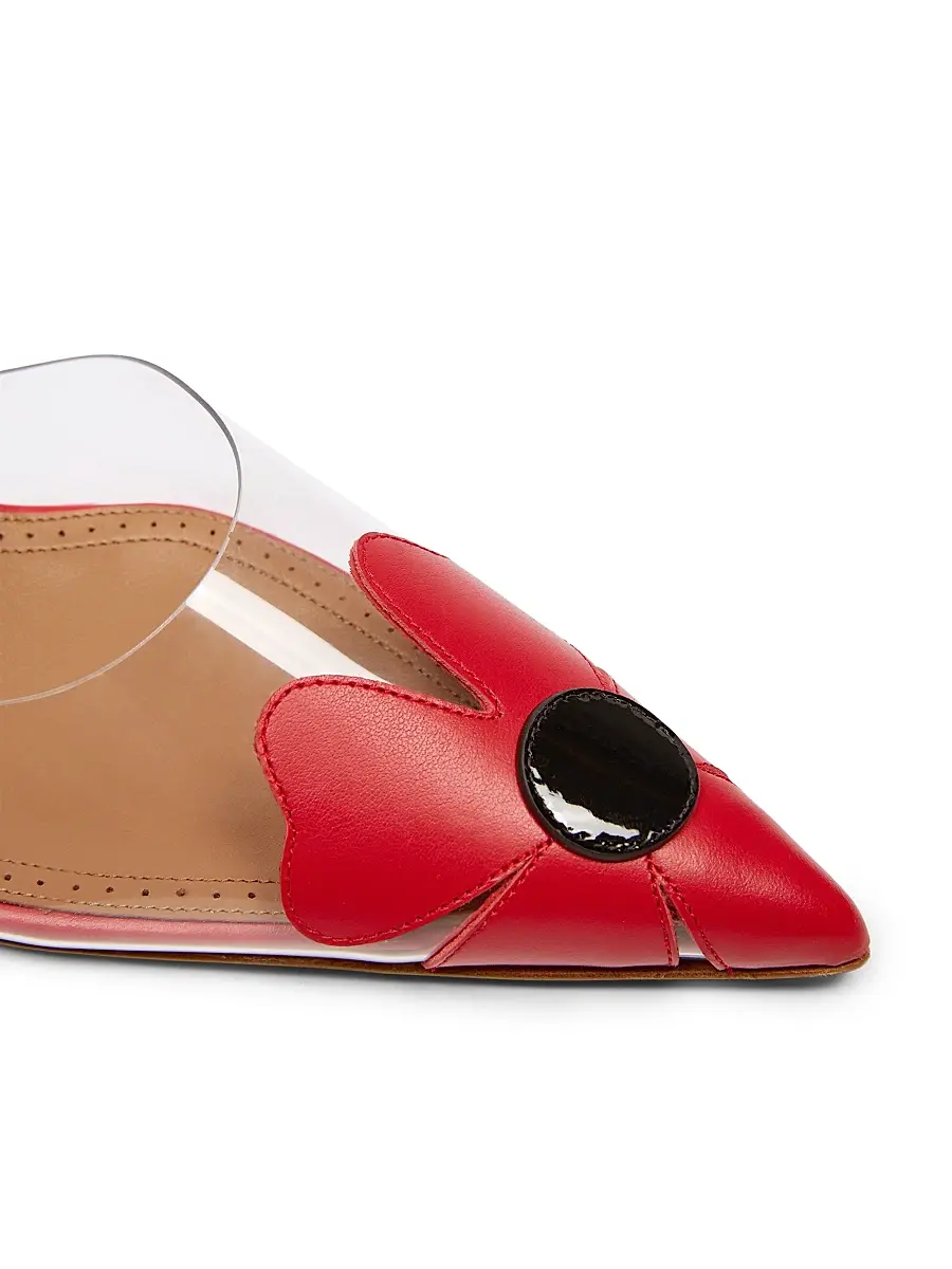Alaïa Women's Bloom 60MM Flower-Appliqué Leather Mules | Thumbnail 5