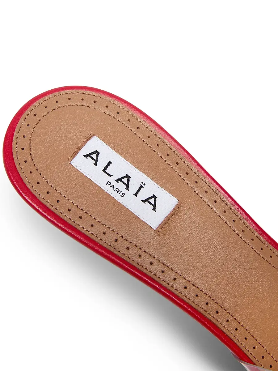 Alaïa Women's Bloom 60MM Flower-Appliqué Leather Mules | Thumbnail 6