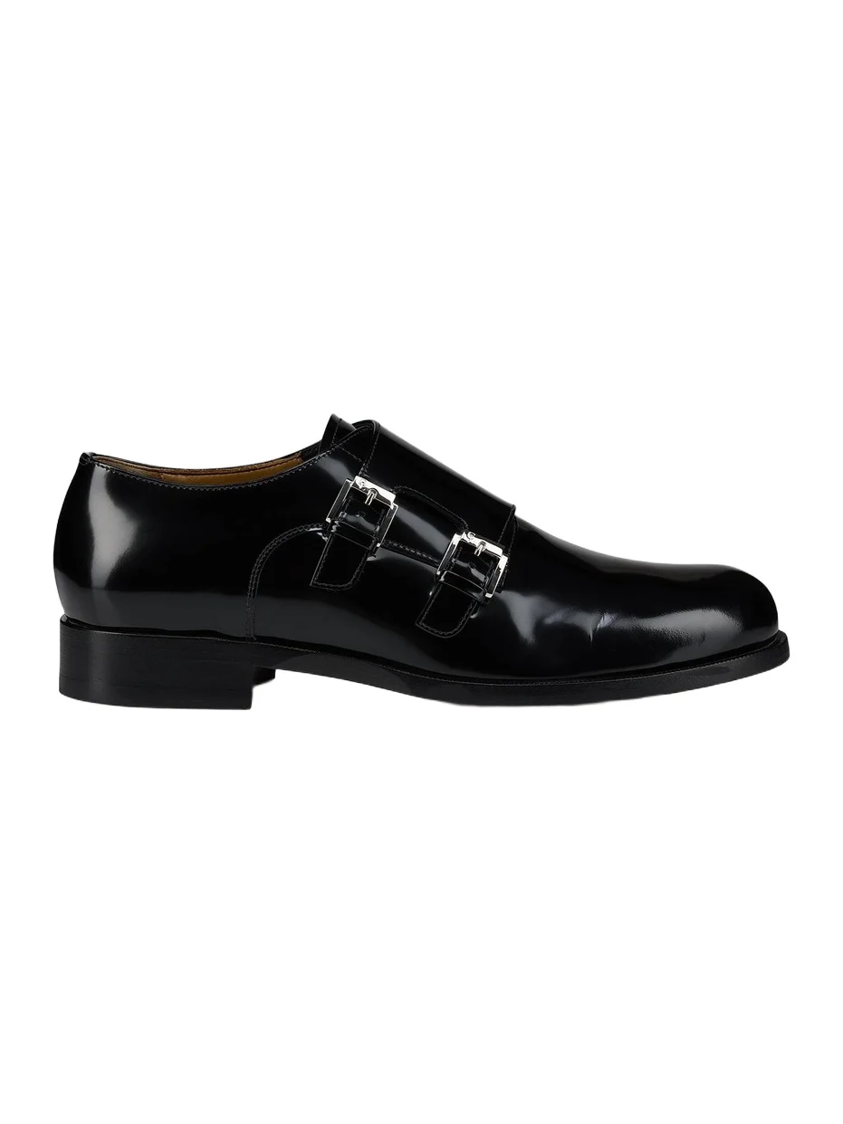 Christian Louboutin Men's Moustachou Monk Strap Leather Dress Shoes