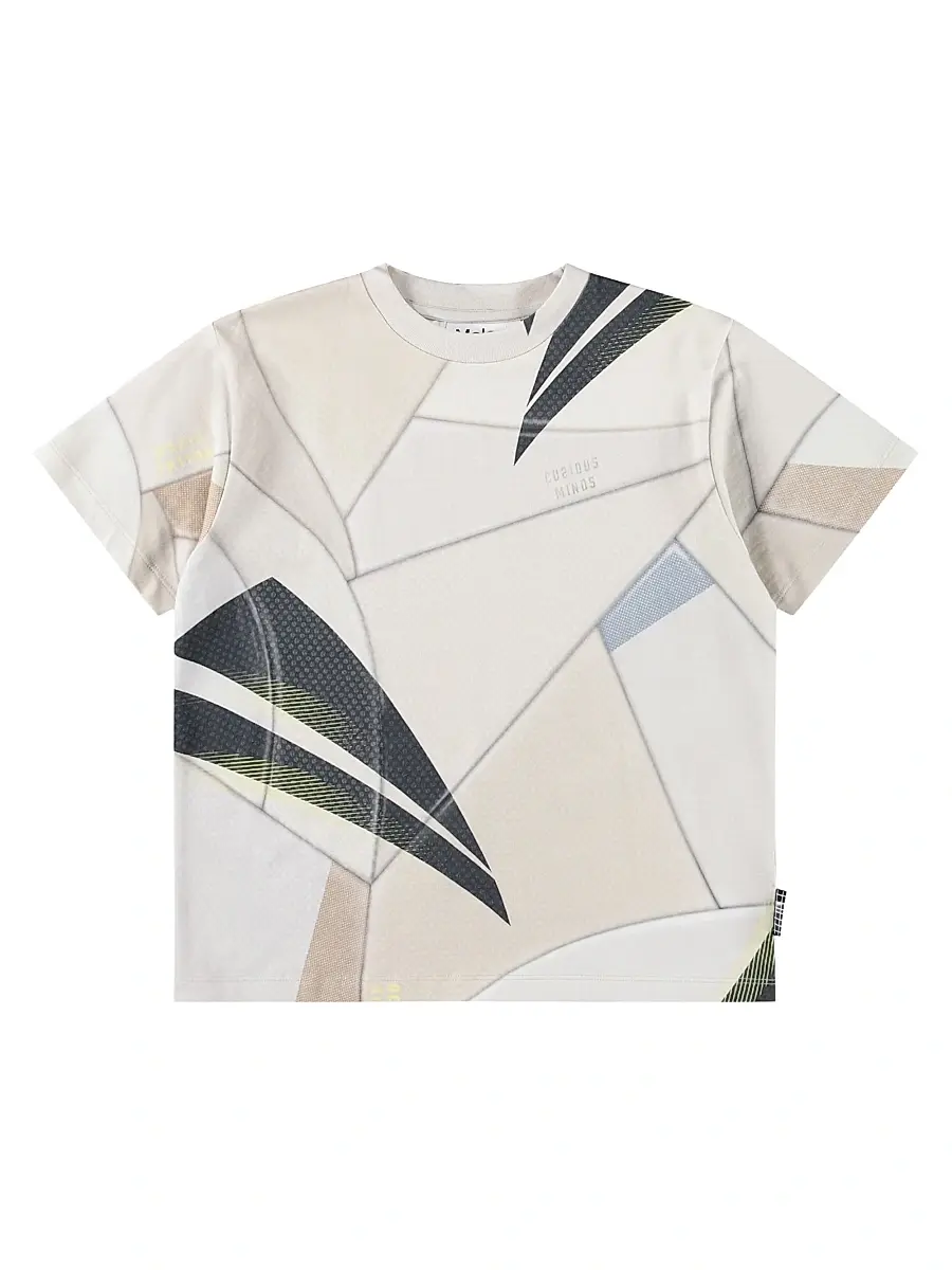 Molo Little Kid's & Kid's Rodney Football Printed T-Shirt - Football Light | Image 1 Molo Little Kid's & Kid's Rodney Football Printed T-Shirt - Football Light | Image 1