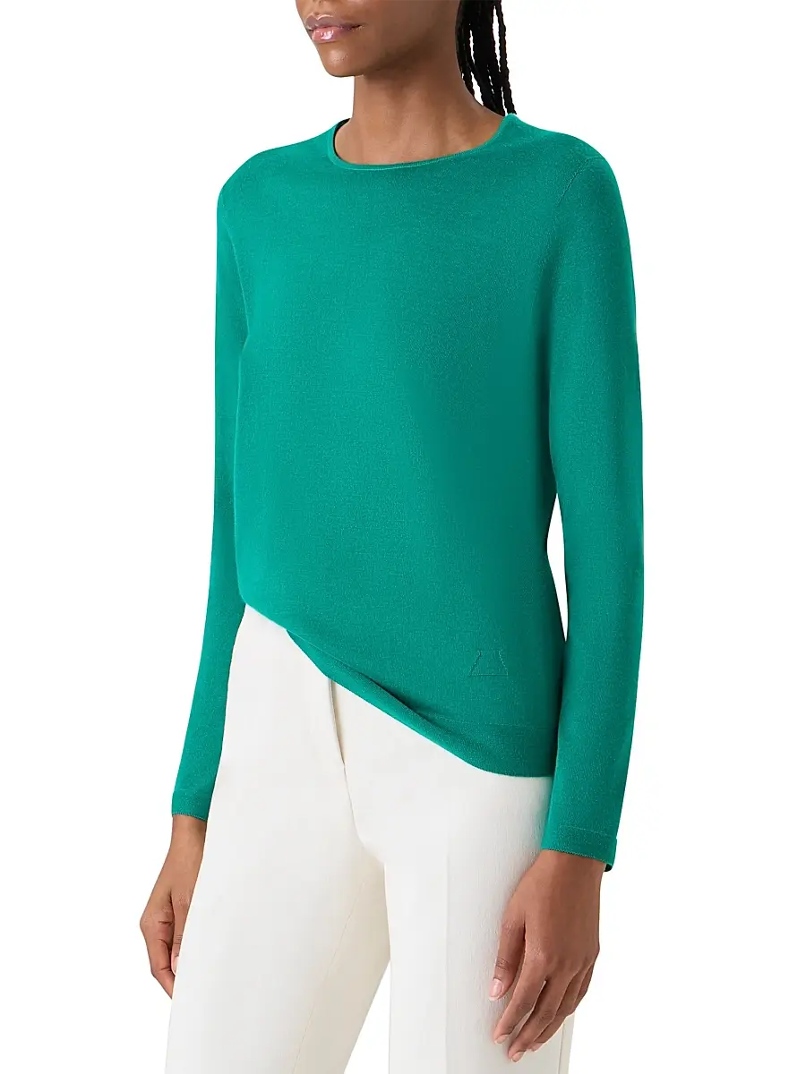 Akris Women's Fine-Gauge Knit Cashmere-Silk Sweater | Thumbnail 4