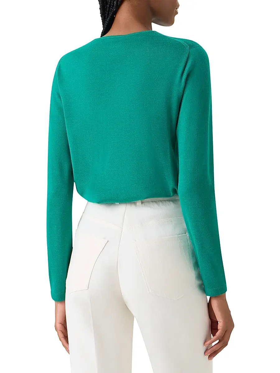 Akris Women's Fine-Gauge Knit Cashmere-Silk Sweater | Thumbnail 5