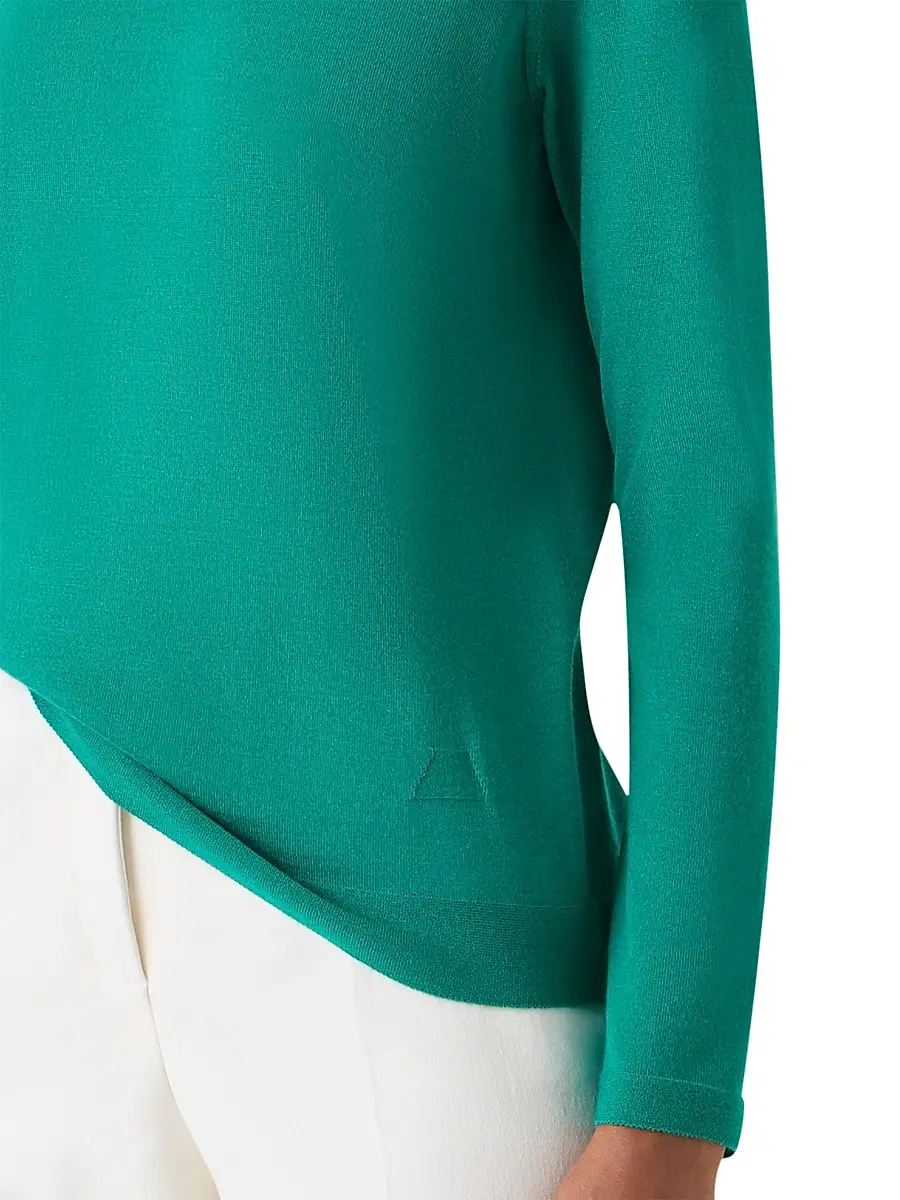 Akris Women's Fine-Gauge Knit Cashmere-Silk Sweater | Thumbnail 6
