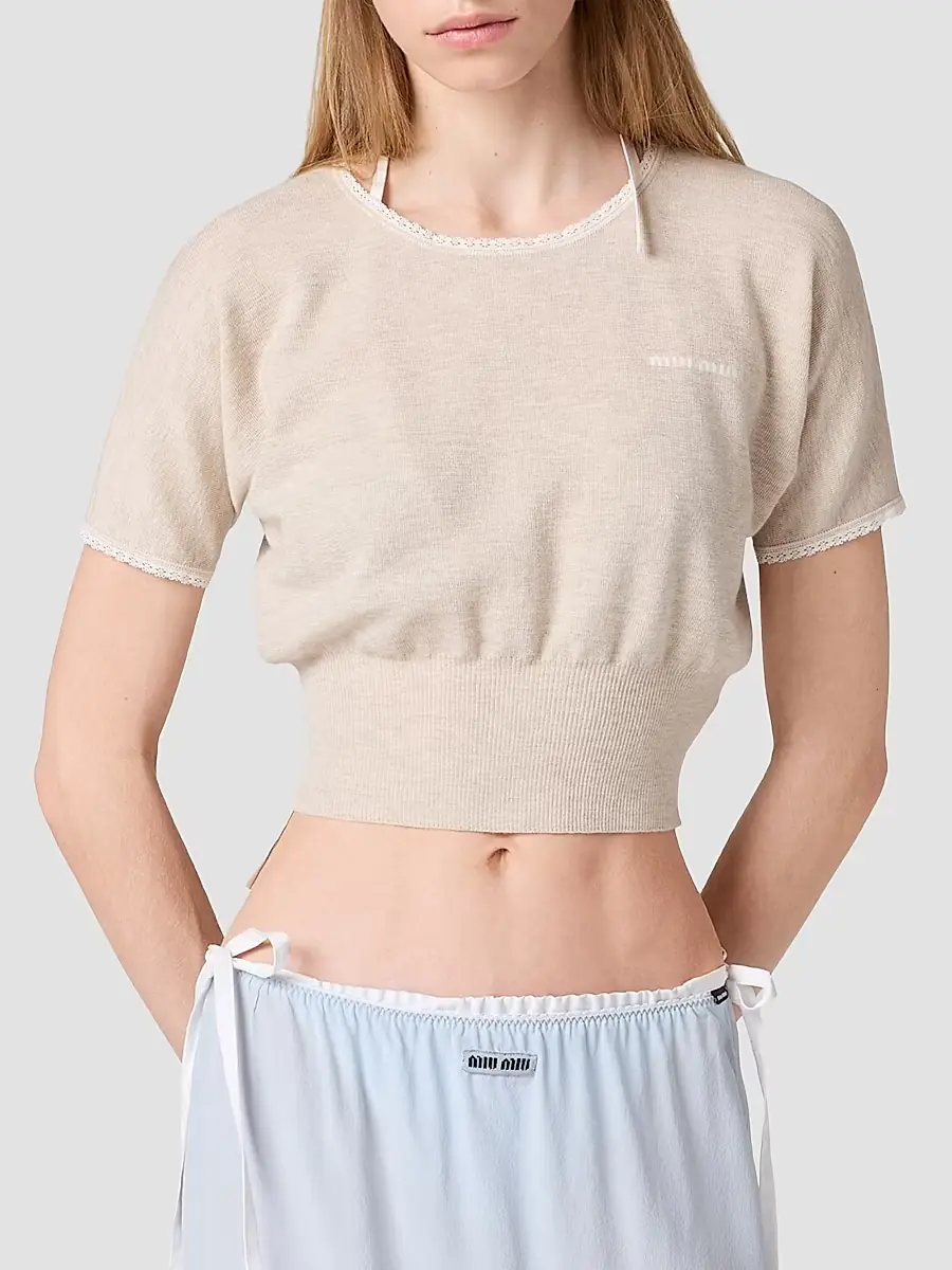 Miu Miu Women's Cashmere Sweater | Thumbnail 2 Miu Miu Women's Cashmere Sweater | Thumbnail 2